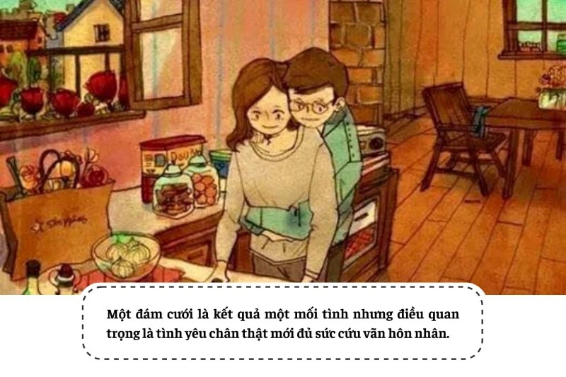 Cặp đôi vợ chồng chia sẻ khoảnh khắc lãng mạn bên nhau