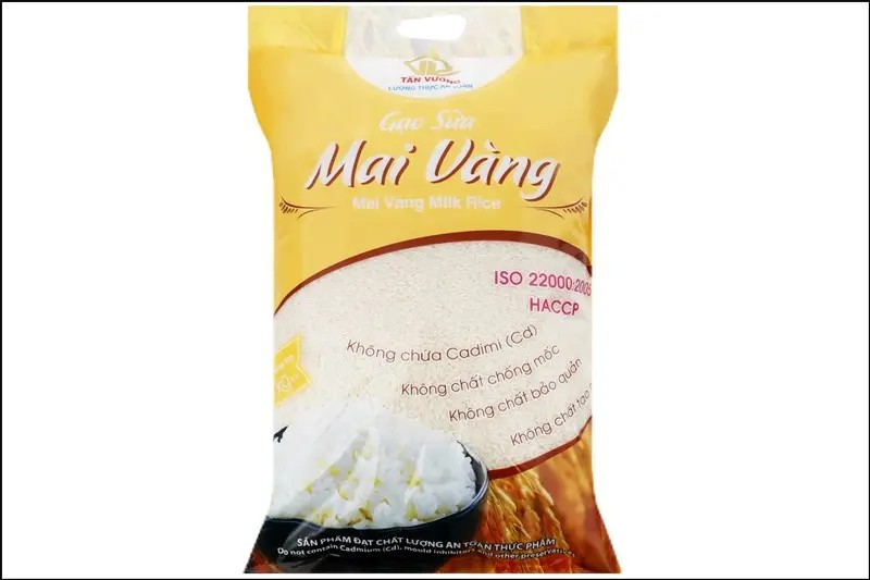 Gạo sữa Mai Vàng hạt đục như sữa