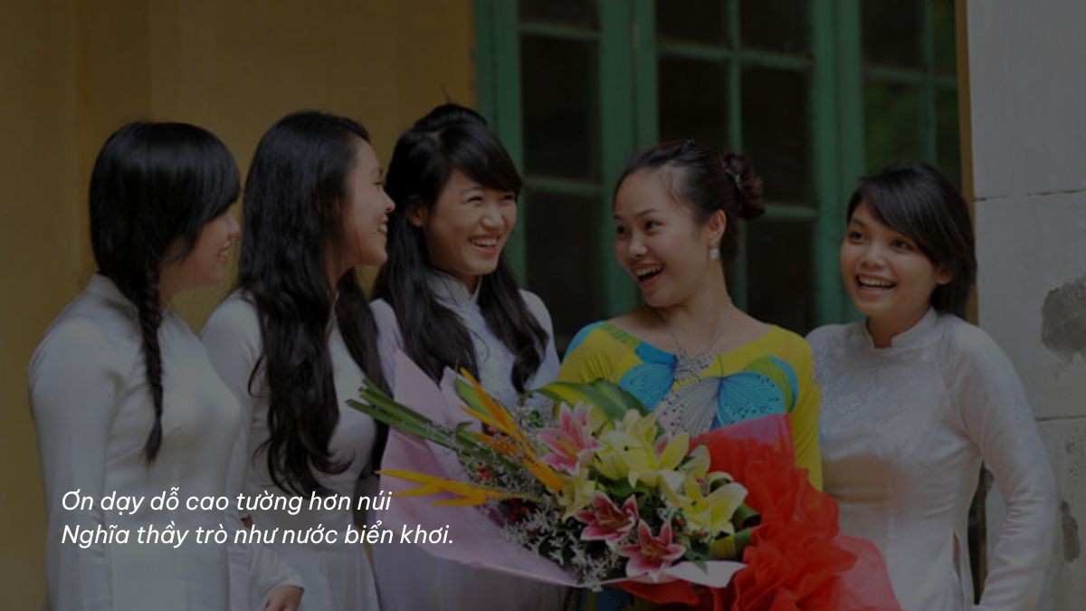 Tranh vẽ ca dao tục ngữ về tình thầy trò