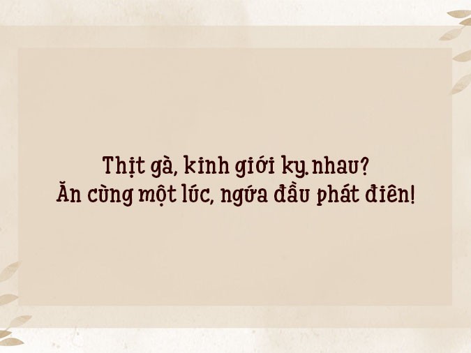 Sự tương khắc trong thực phẩm cũng được cảnh báo qua ca dao tục ngữ