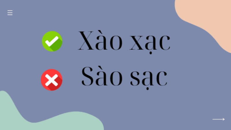 Phân biệt lỗi chính tả xào xạc hay sào sạc chuẩn xác