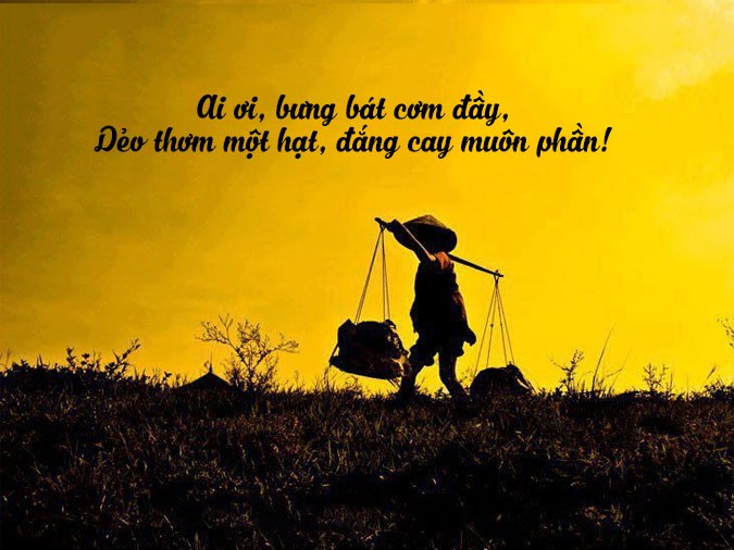 Hình ảnh minh họa cho sự vất vả nhưng lạc quan của người nông dân