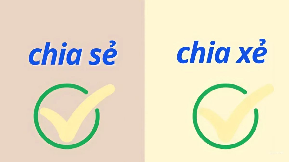 Phân biệt chia sẻ và chia xẻ dựa trên ngữ cảnh