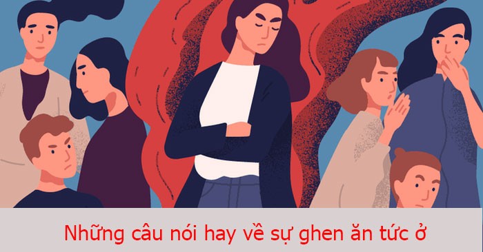 Cảnh biếm họa về sự ghen ăn tức ở và nói xấu sau lưng nơi công sở