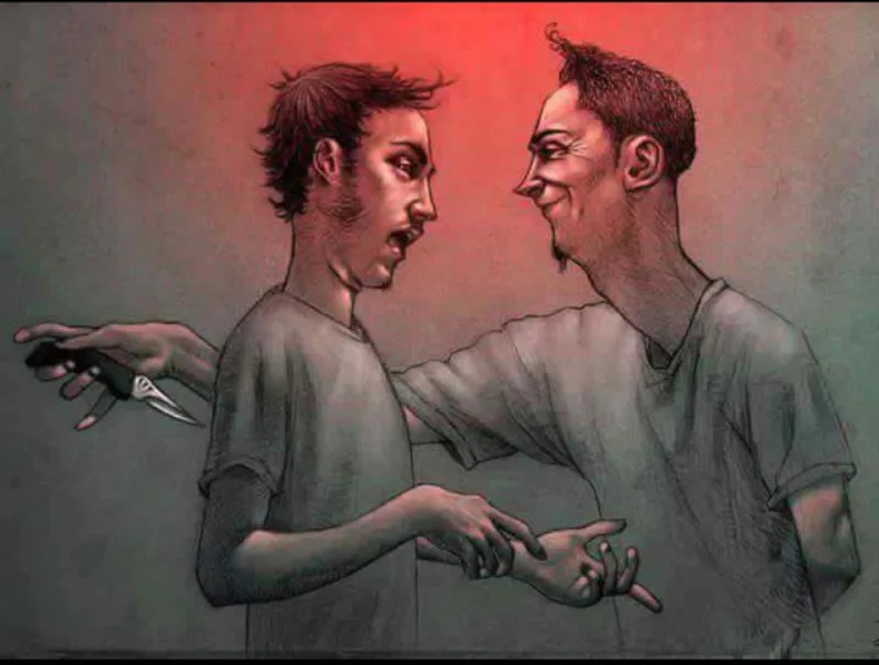 Người đàn ông ngồi cô đơn suy ngẫm về tình anh em và sự phản bội