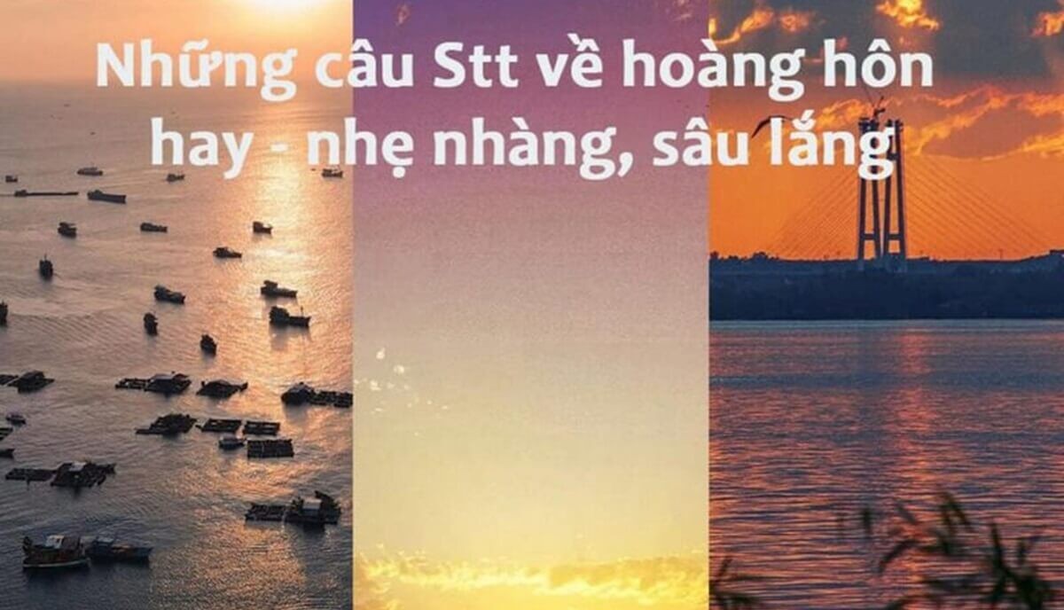 Cảnh hoàng hôn lãng mạn, thích hợp cho các stt thả thính.