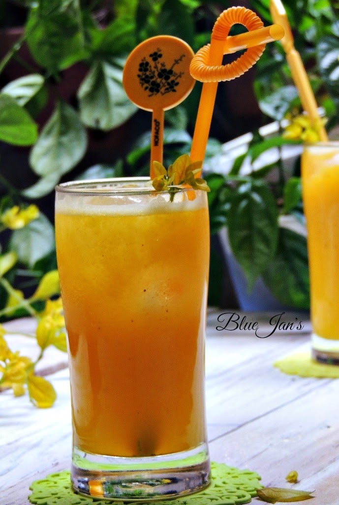 Ly nước ép cóc và chanh dây tươi mát