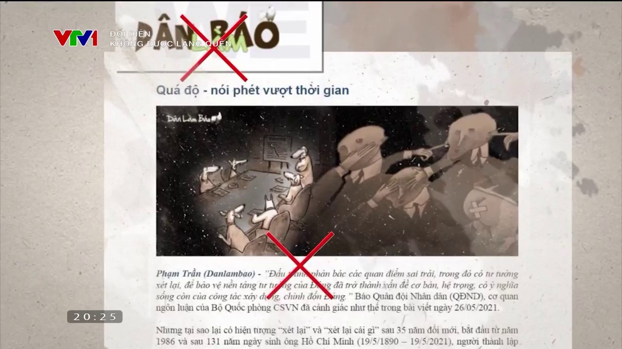 Minh họa về trang mạng có nội dung phản động.