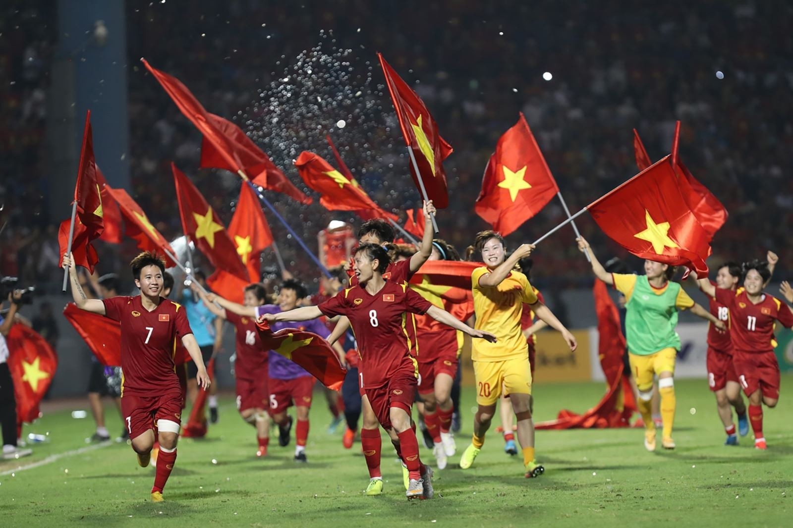 Cổ động viên ăn mừng bàn thắng