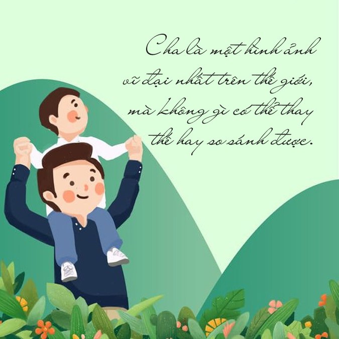 Cầu vai vững chắc của người cha đỡ lấy gánh nặng cuộc đời