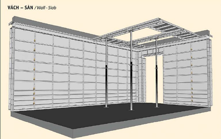 Cấu tạo hệ thống cốp pha trong xây dựng