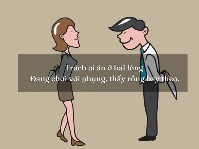 Hình ảnh ẩn dụ về sự phản bội trong tình yêu