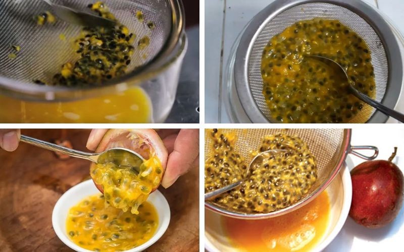 Lọc kỹ phần hạt giúp sốt không bị đắng và giữ được độ sánh mịn lâu dài