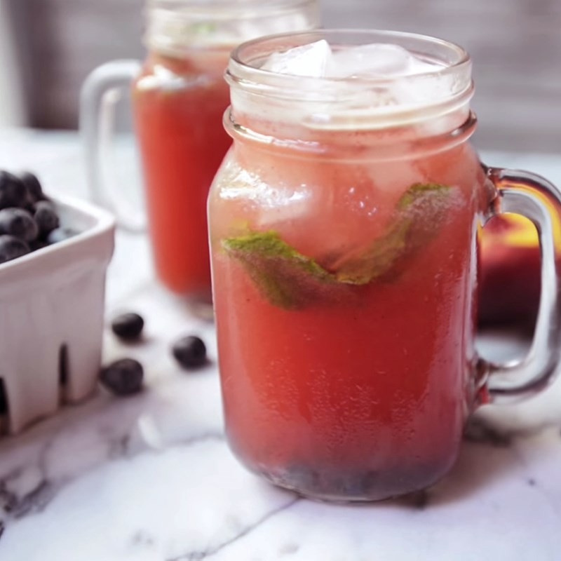 Thành phẩm Mojito việt quất đào
