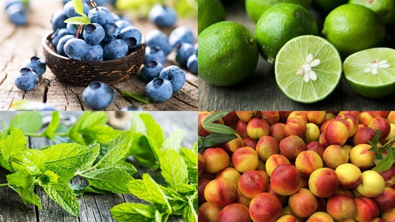 Nguyên liệu Mojito việt quất đào